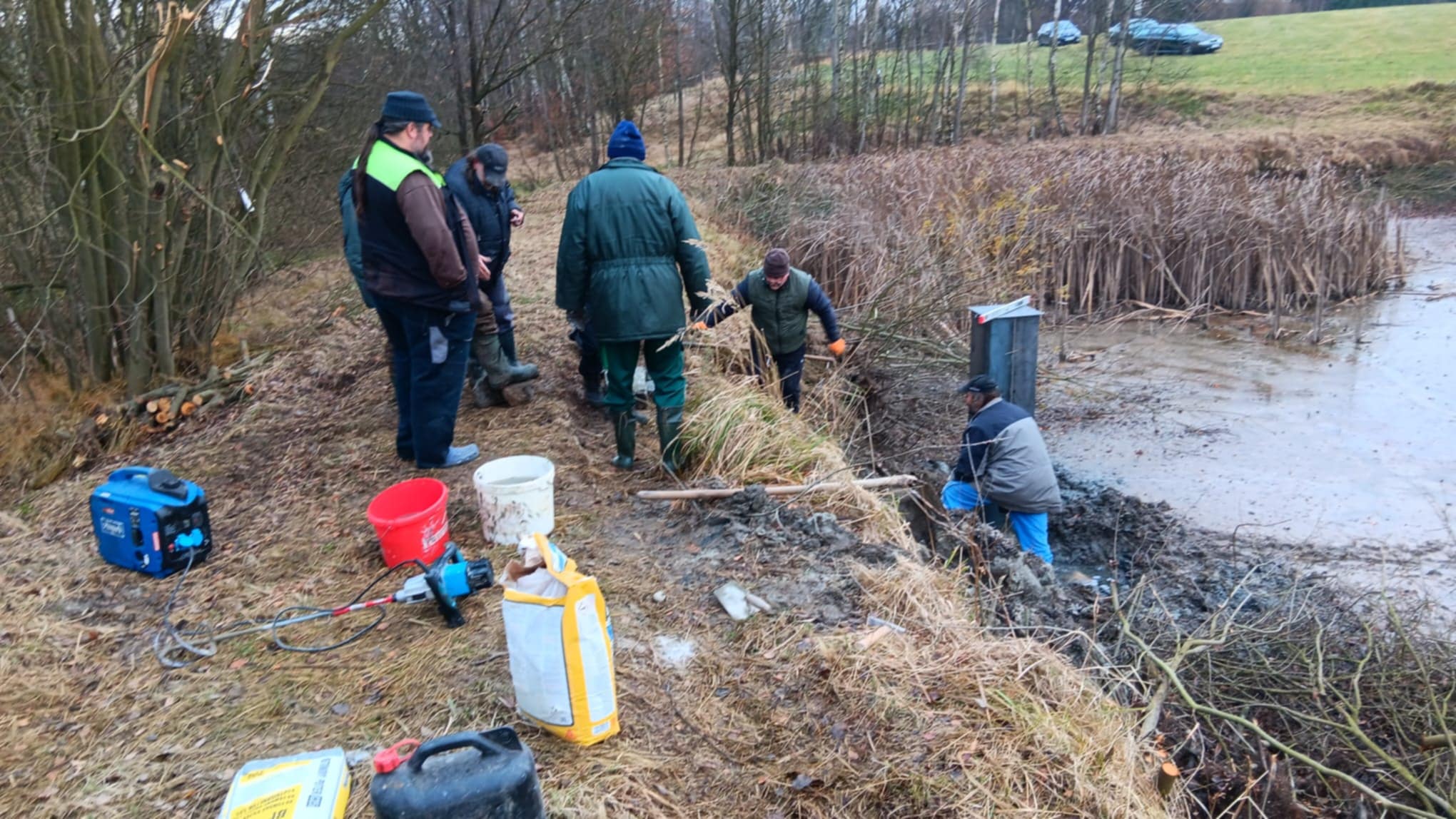 Oprava rybníku Horák 2